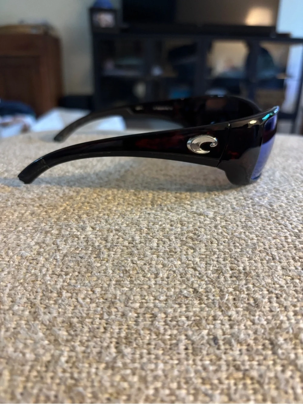 Costa Blackfin Sunglasses - Black Frame with Blue Lenses